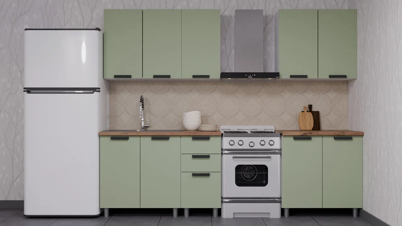 ГК Аленушка 2м  Лаванда Фисташка/Фисташка,скоба черный,черный