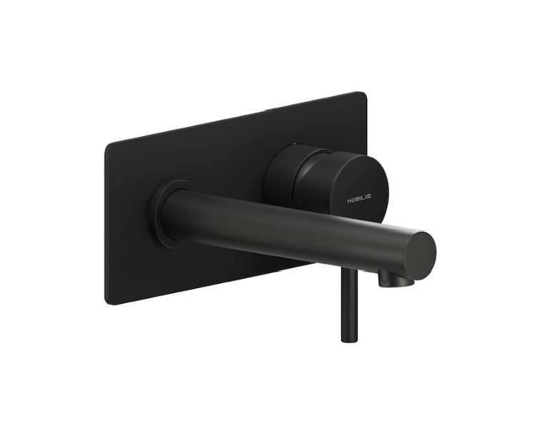 LV00498BM LIVE смеситель для раковины настенный,матовый черный