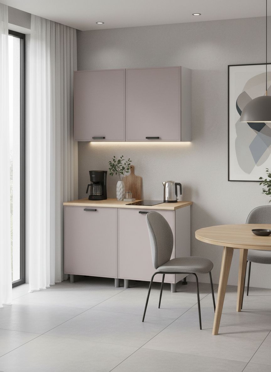 МК Аленушка 1,2м Магнолия Кашемир,скоба черный,сонома