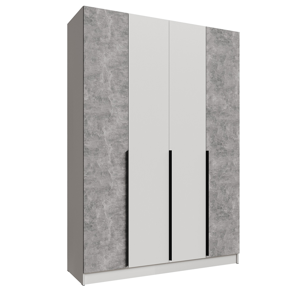 Шкаф Мадрид (1,6) без зеркала белый/ателье светлое Шкаф Мадрид (1,6) без зеркала белый/ателье светлое