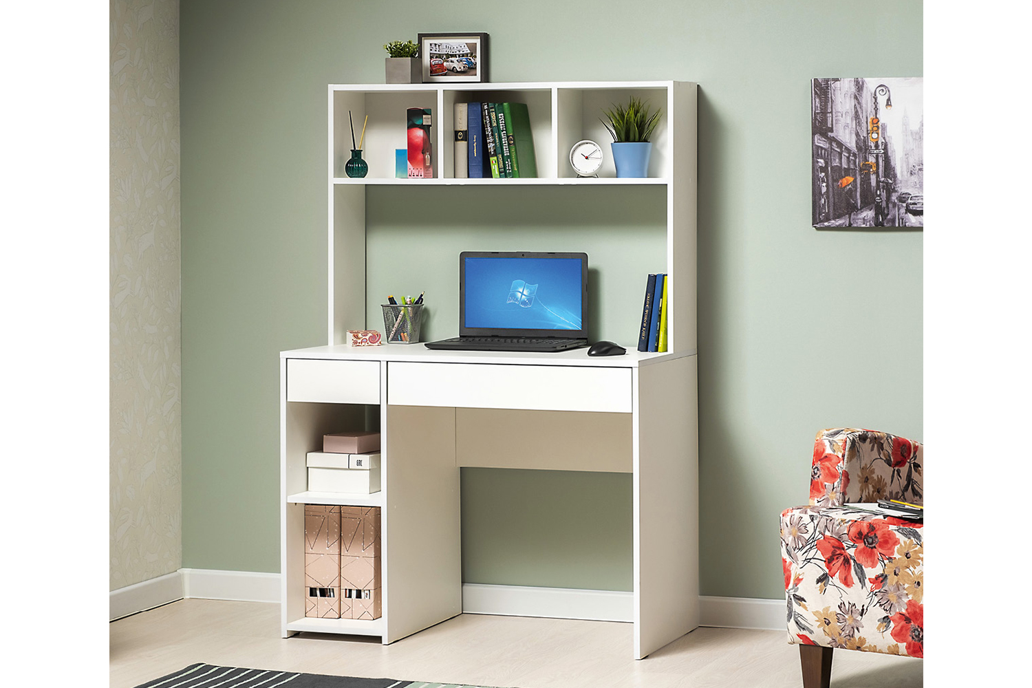 Стол компьютерный Комфорт 12.77 F, Белый