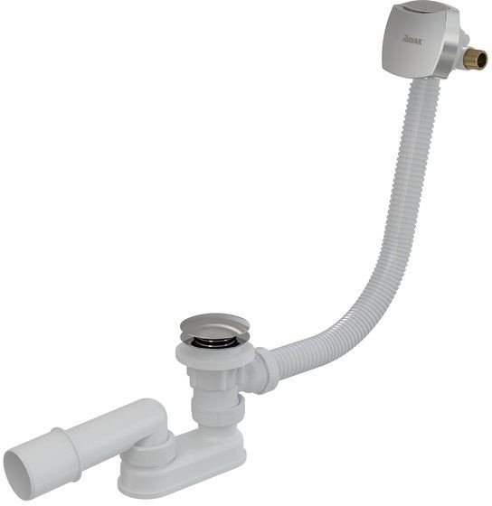 Сточный комплект с заполнением переливом Click Clack хром