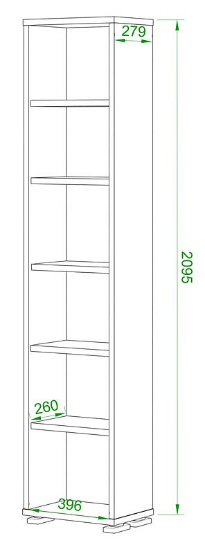 Стеллаж-колонка Домино ПУ-20-1