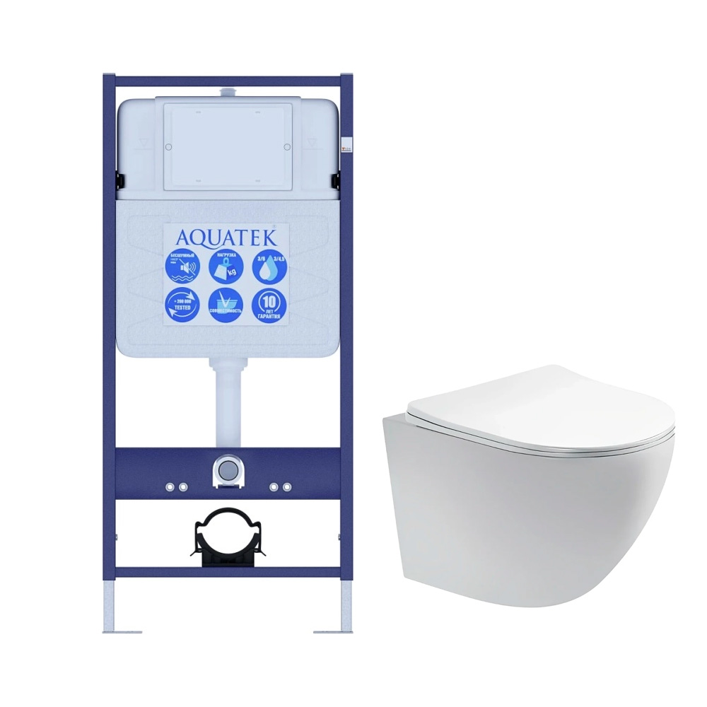 SET AQUATEK ЕВРОПА T (рама AQUATEK Standard INS-0000012(без клавиши и крепежа)+унитаз ЕВРОПА AQ1900T-00 с тонким сиденьем soft-close SET AQUATEK ЕВРОПА T (рама AQUATEK Standard INS-0000012(без клавиши и крепежа)+унитаз ЕВРОПА AQ1900T-00 с тонким сиденьем soft-close