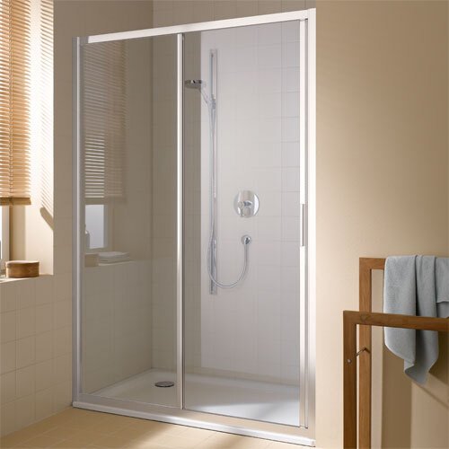 CADA XS CK G2L 12020 VPK 2-створ. раздвижная дверь 1170-1210/2000 с фикс.панелью слева, стекло прозр. ESG Clean