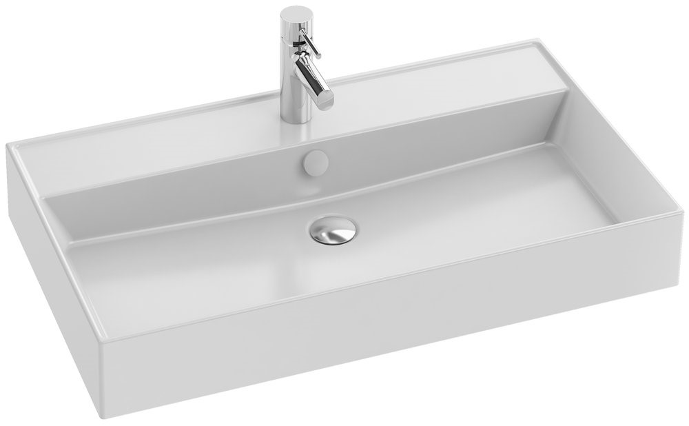 EXBI112-00 VIVIENNE Керамическая раковина 80х46 см, белая