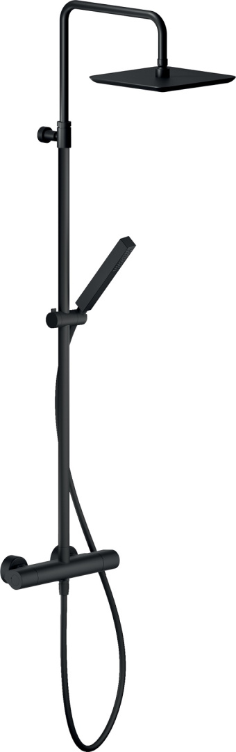SE124030/50BM SEVEN душевая система, верхний душ 24х24 см, матовый черный SE124030/50BM SEVEN душевая система, верхний душ 24х24 см, матовый черный
