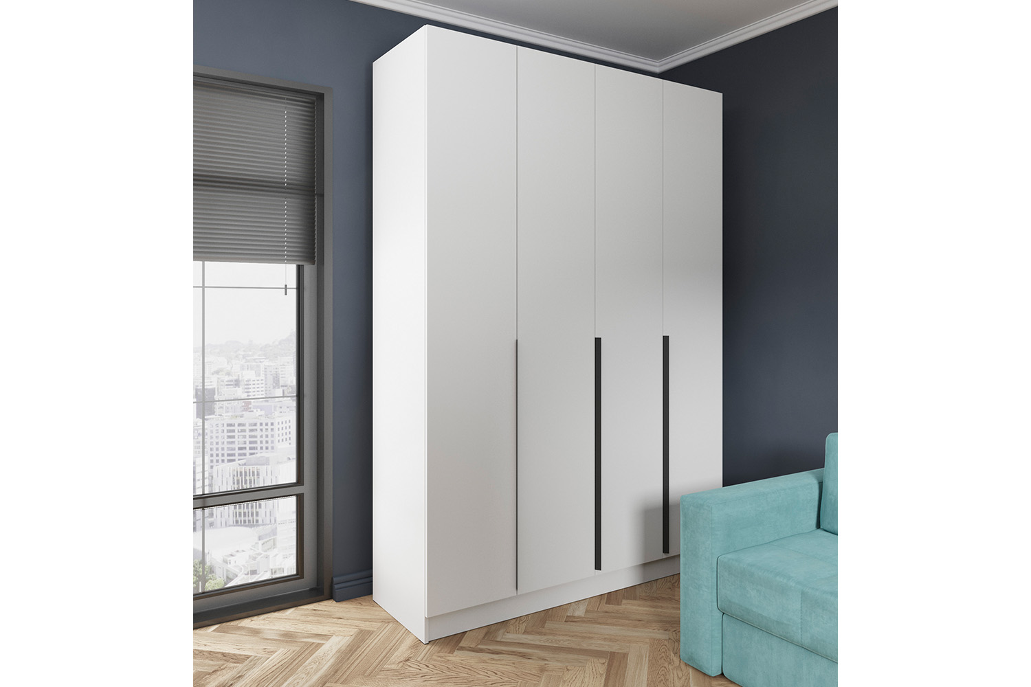 Шкаф Мадрид (1,6) без зеркала белый