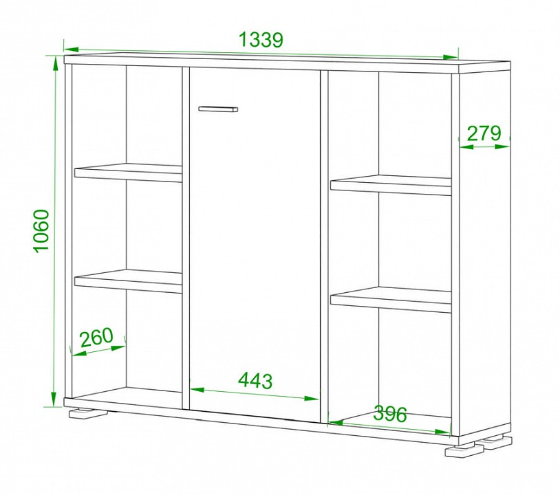 Тумба комбинированная Домино ПУ-60-2