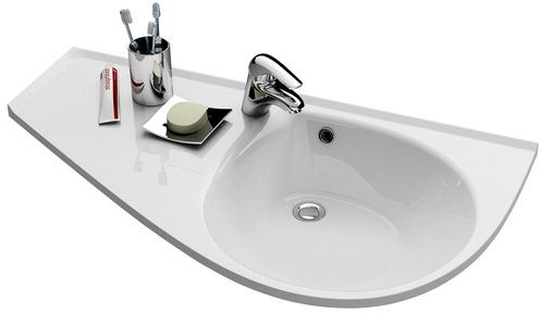 Умывальник с отверстием AVOCADO Comfort левый, белый