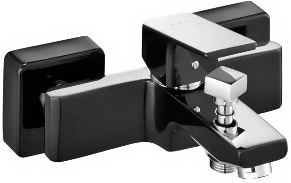 103502469EX TIERA смеситель для ванны черный/хром