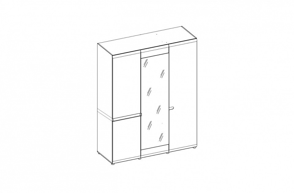 Шкаф платяной Linate 3D/TYP 22A