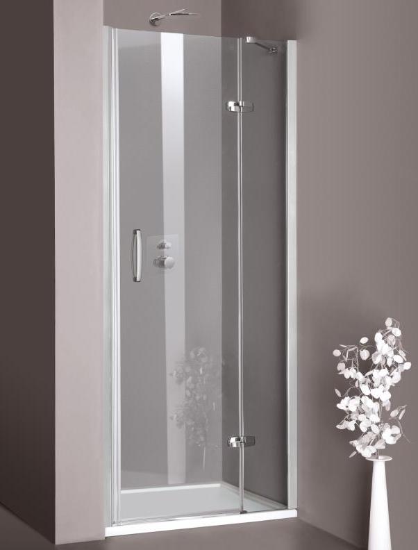 400405.092.321 AURA Распашная дверь 1200х1900 мм с неподв. сегм. для боковой стенки, крепление справа, стекл. прозр., монтаж на поддоне