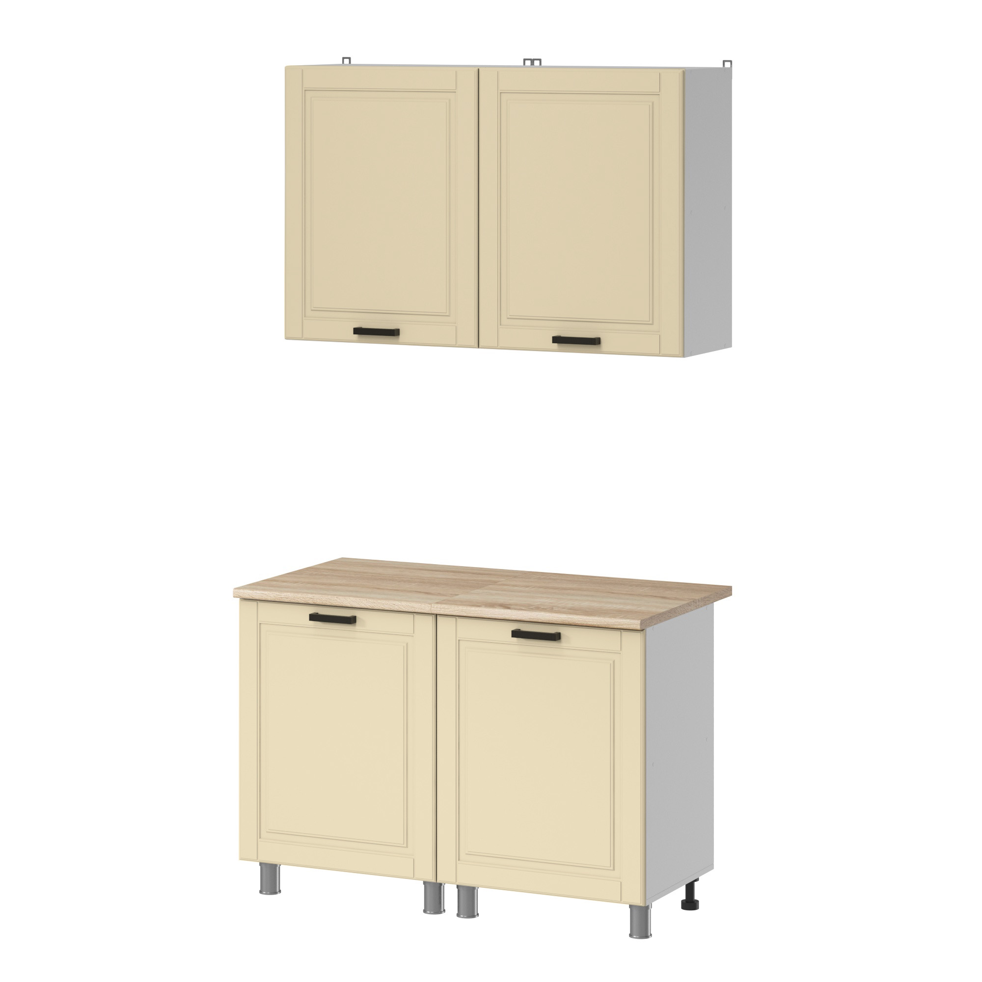 МК Аленушка 1,2м Астра Крем,скоба черный,сонома