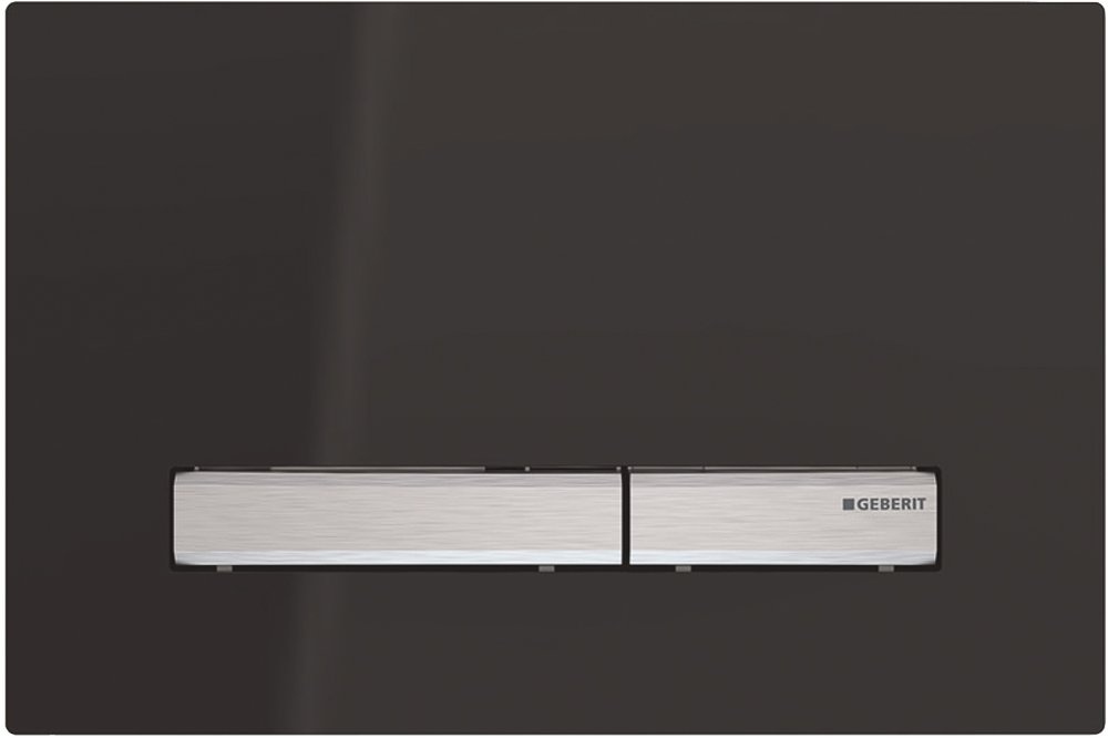 115.788.DW.2 Смывная клавиша Geberit Sigma50 для двойного смыва к 111.300/350/361/362/380/390/796 черный глянцевый/металлический хромированный