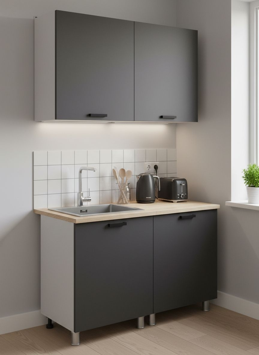 МК Аленушка 1,2м Лаванда Сталь,скоба черный,сонома