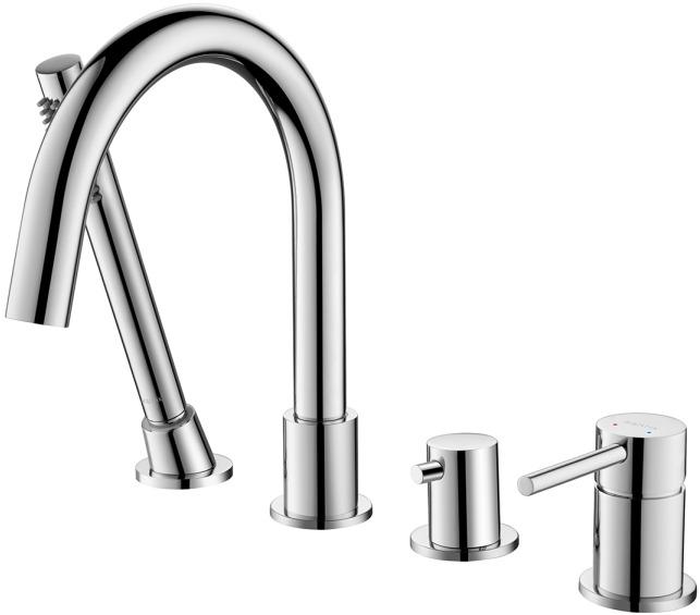 AQ1348CR ЕВРОПА смеситель на борт ванны на 4 отв.