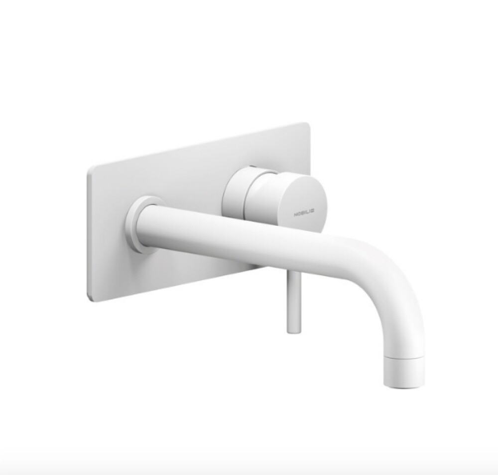 LV00198WM LIVE смеситель для раковины настенный, матовый белый