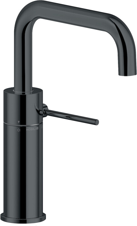 VE125118/3FLP VELIS смеситель для раковины, без донного клапана, глянцевый черный