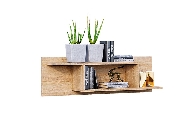 Полка навесная Нэнси New(ЛДСП), Сонома