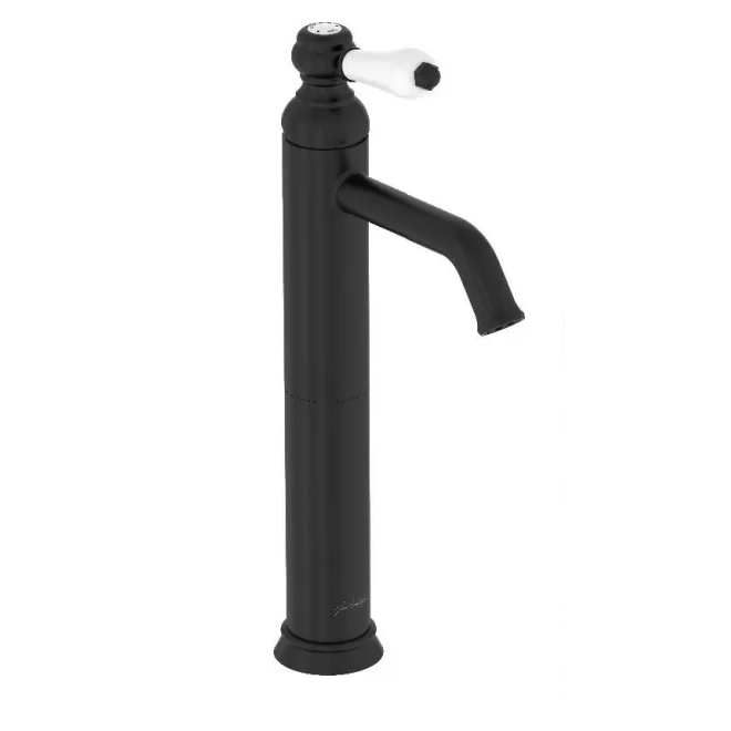 E24361-BL LOUISE смеситель для раковины высокий без донного клапана матовый черный