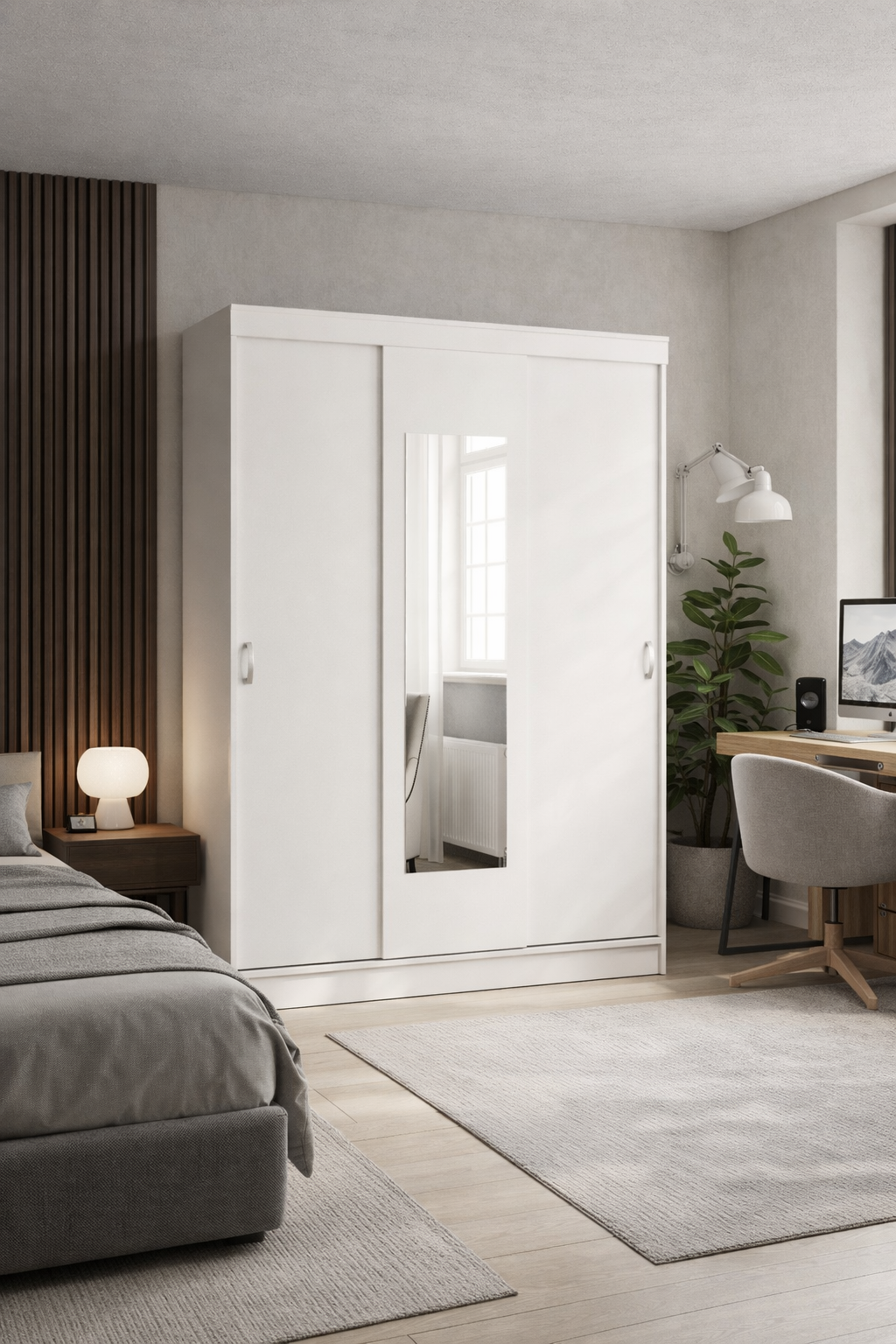 Шкаф-купе Бася белый