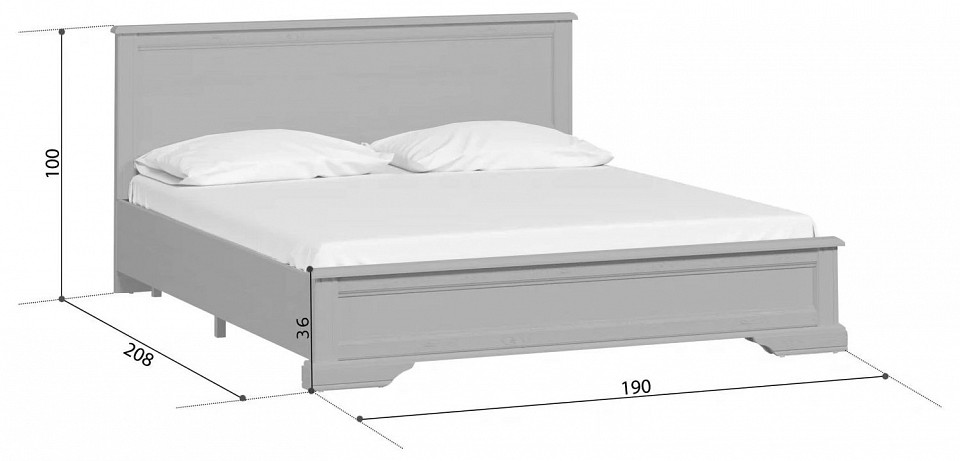 Кровать двуспальная Stylius LOZ180х200