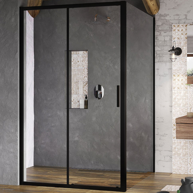 BLSPS-80 черный+Transparent, неподвижная стенка