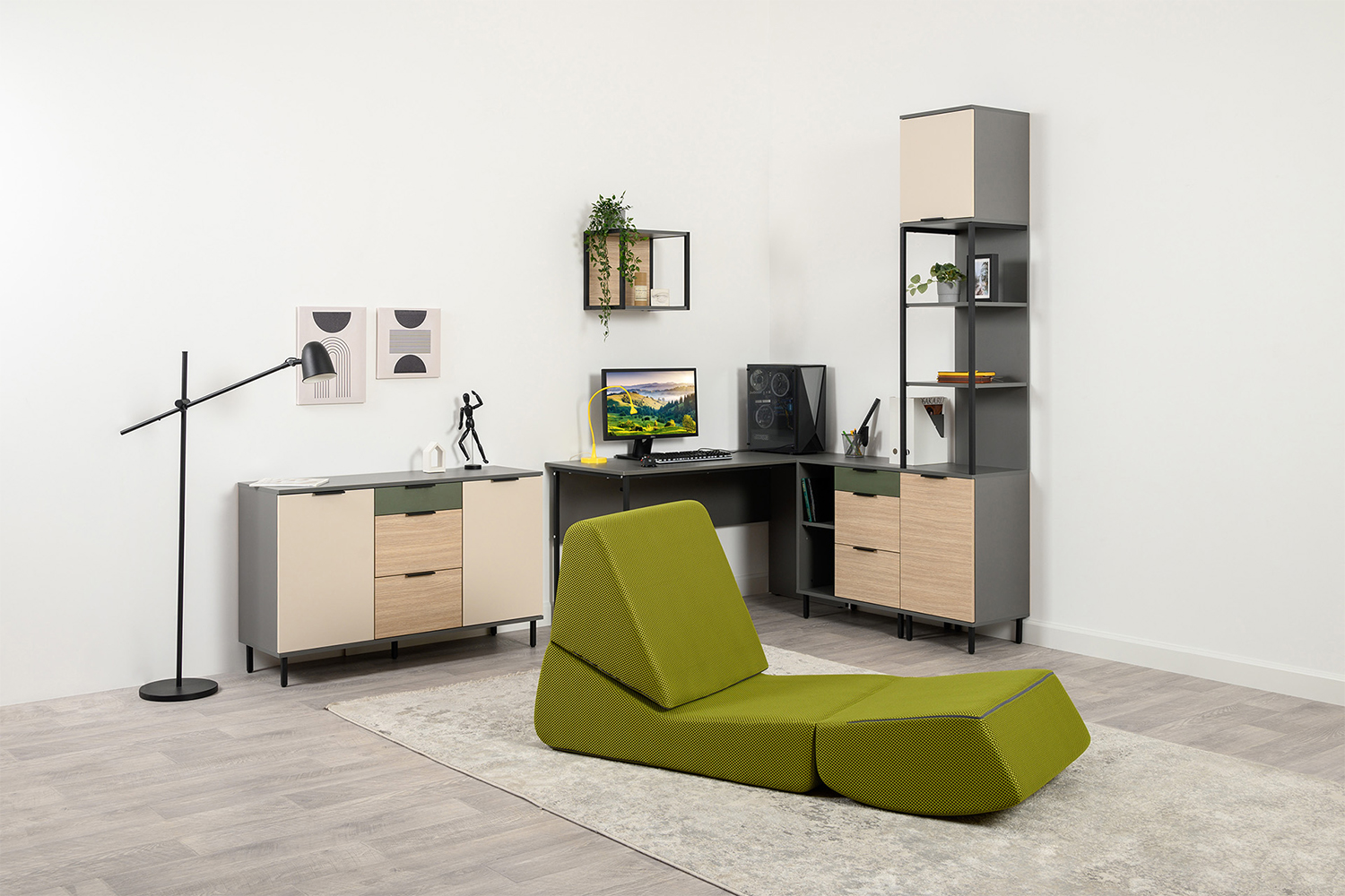 Кресло Марвэл Сетка, Зеленый