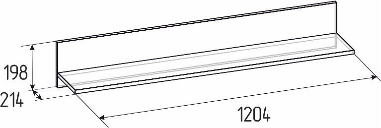 Полка навесная Норвуд18