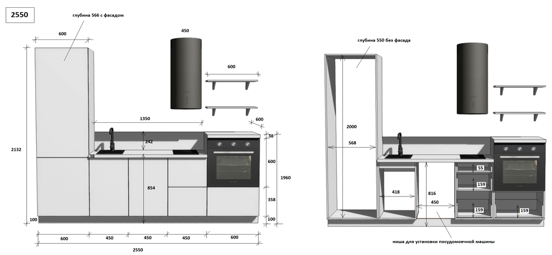КГ 2550 ПВХ, Белый софт матовый Арника РМ в.9