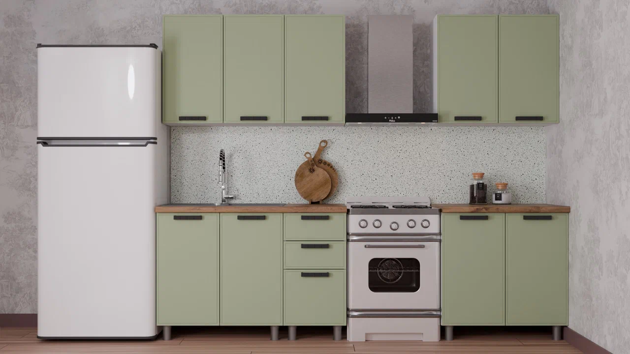 ГК Аленушка 2 м Магнолия Фисташка/Фисташка,скоба черный,черный