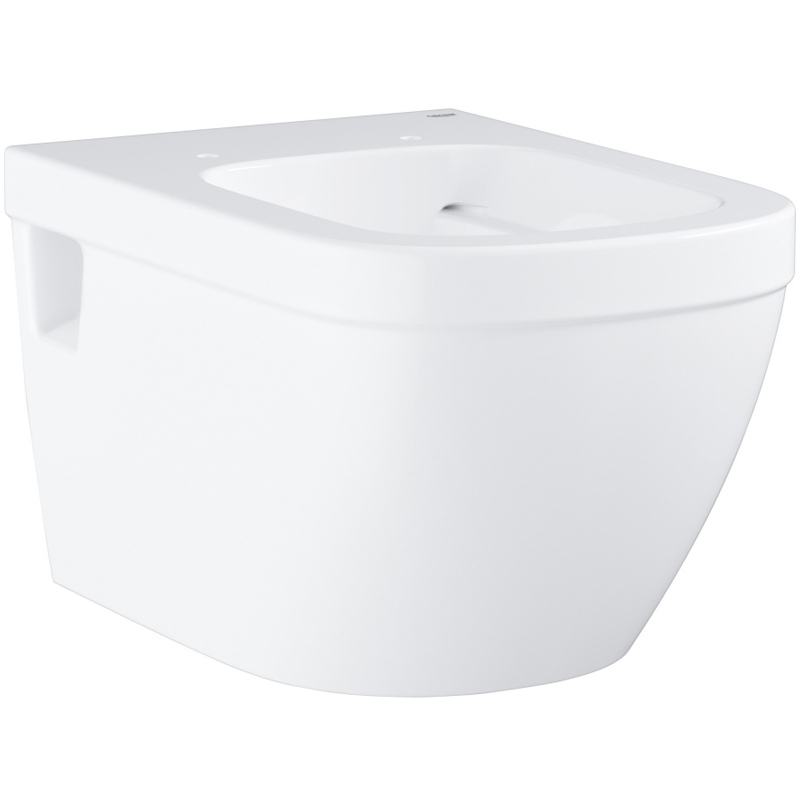 39538000 Euro Ceramic Унитаз подвесной безободковый, каскадный смыв, вид крепеж, альпин-белый (12 шт пал - 118852)