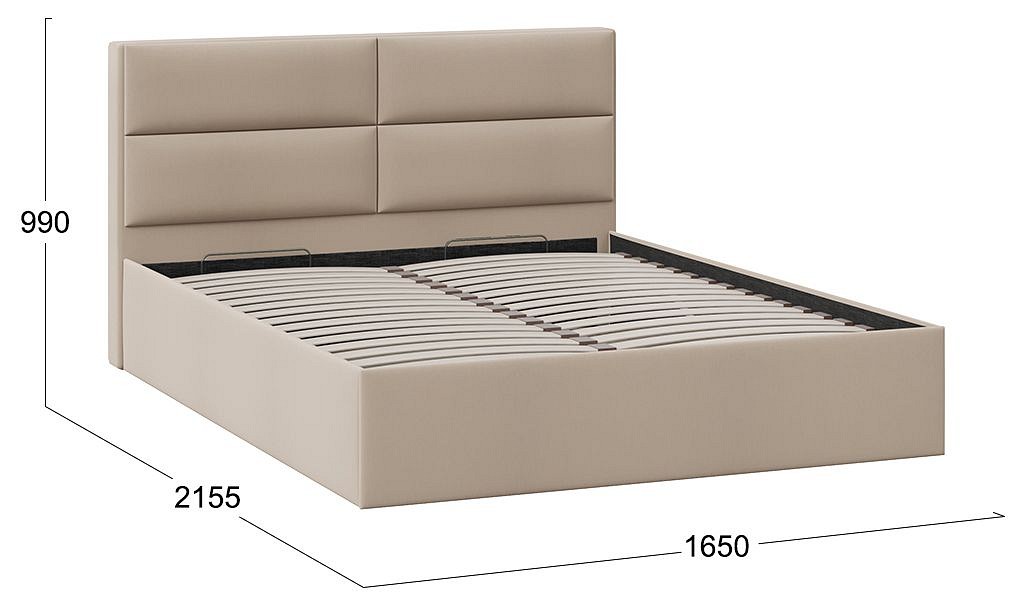 Кровать двуспальная Глосс с ПМ