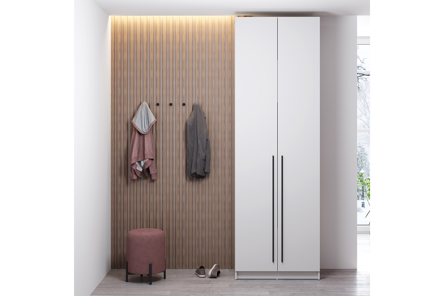 Шкаф для одежды 2-х створчатый Брандо 67.10, Белый