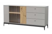 Комод Ариан КД-3 холодный серый / дуб артизан