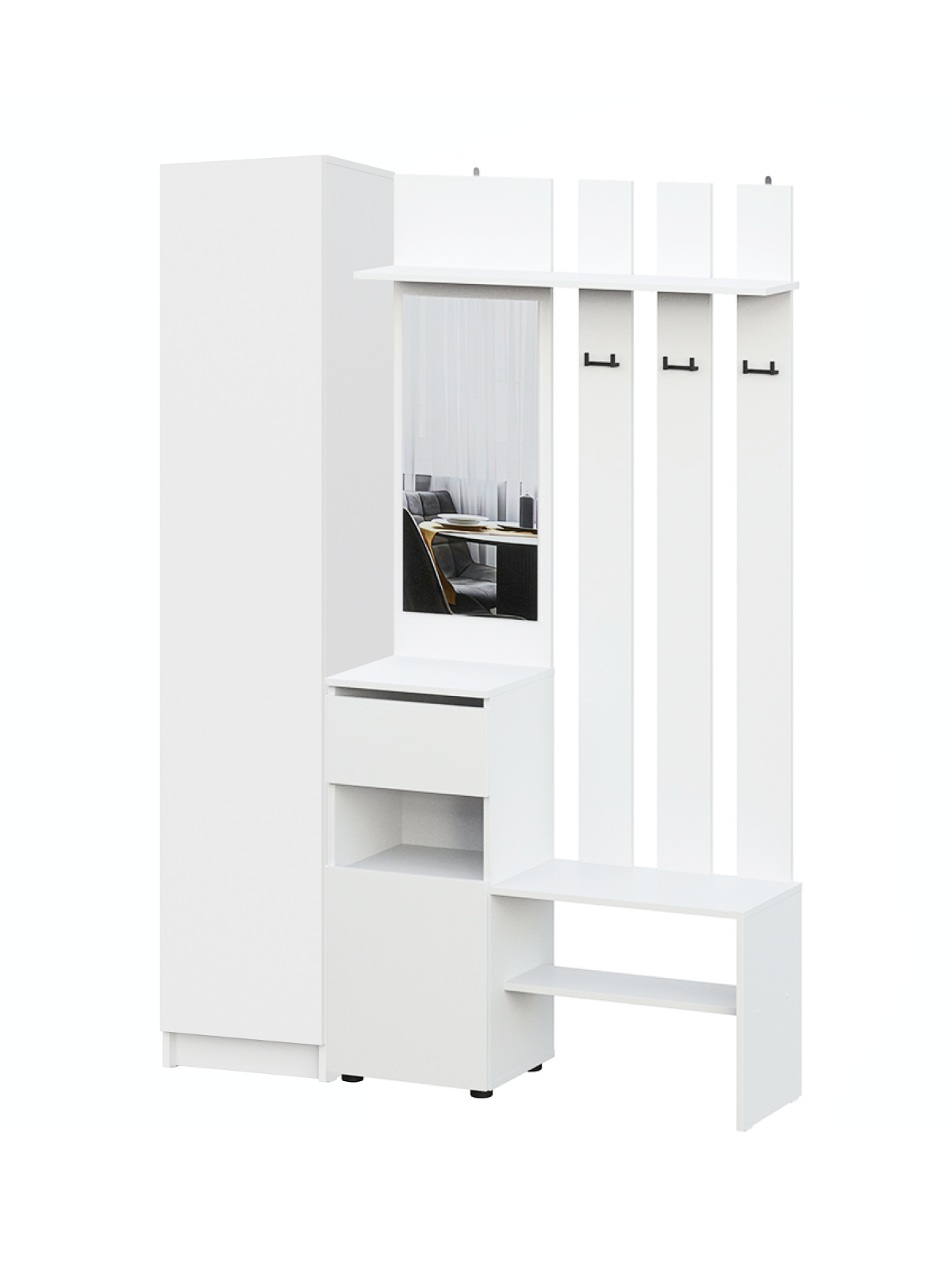 Прихожая Бали, Белый. Комплект 1