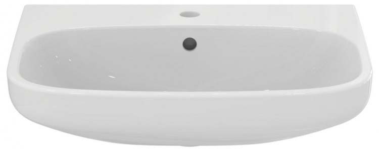 T470501 A Умывальник 60 см, 1 отверстие под смеситель, с отверстием перелива, без крепежа, для монтажа с колонной T471201 или полуколонной T471301