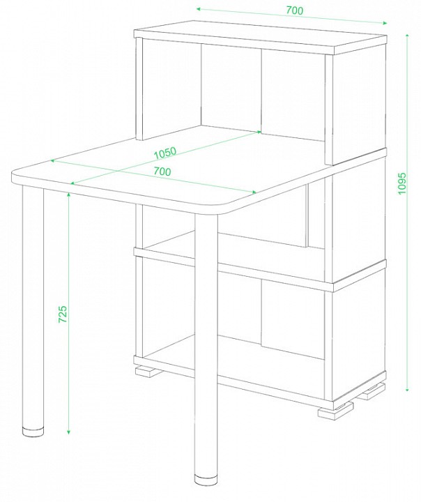 Стол компьютерный Домино СБ-10М/3
