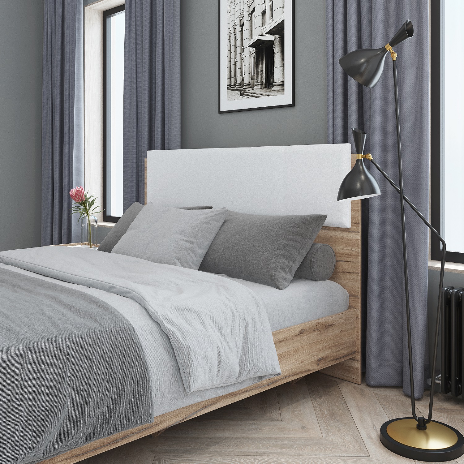 Кровать с настилом Николь 1.2 140х200, белый