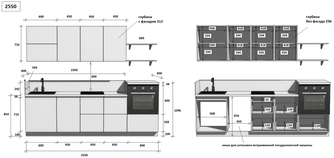 КГ 2550 ПВХ, Белый софт матовый Арника РМ