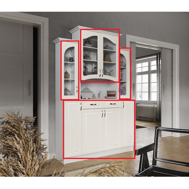 Фасад Буфет Прованс 014 , Клен кремовый