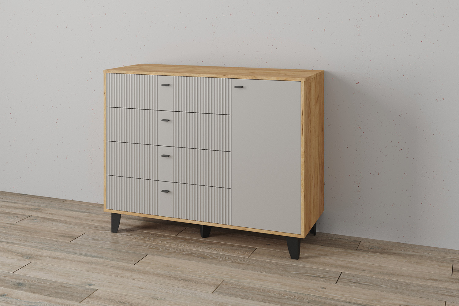 Комод Катрин-13, Дуб крафт золотой, Сантьяго софт Комод Катрин-13, Дуб крафт золотой, Сантьяго софт