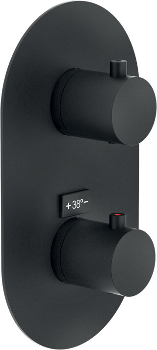 WE00102/TBM LIVE термостатический смеситель для ванны (внешняя часть), матовый черный