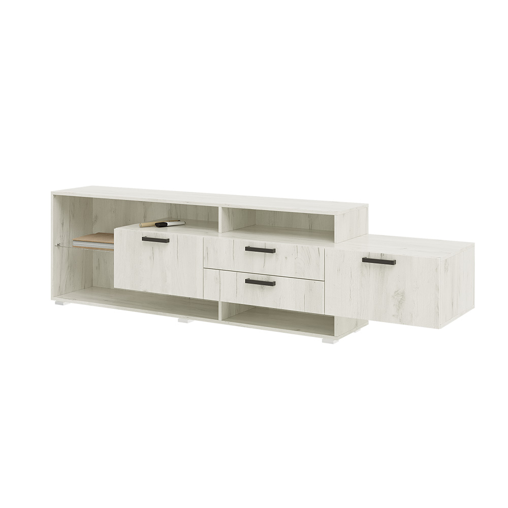 Тумба для ТВ Алтея, Дуб крафт белый