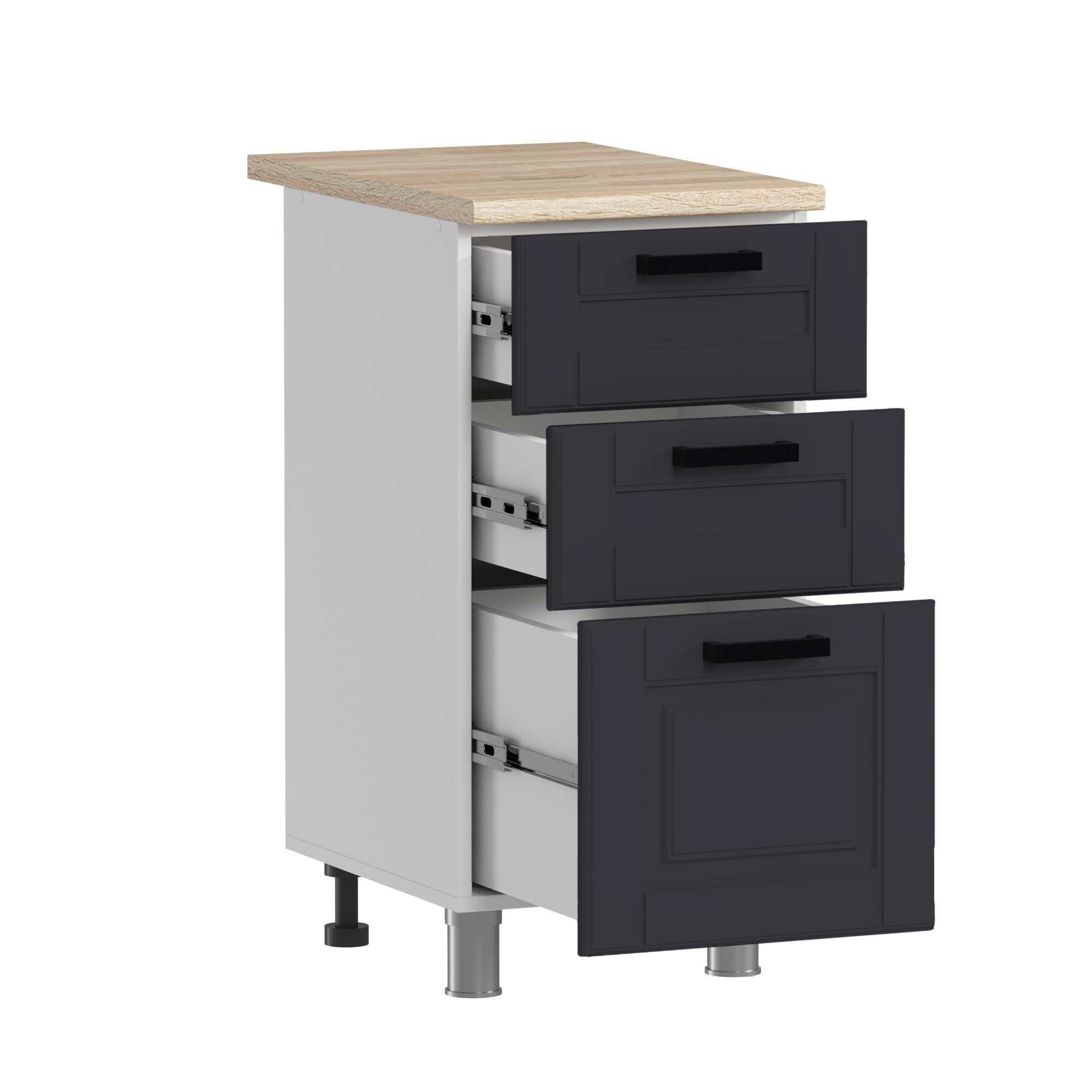 МК Аленушка Н3Я 400 Астра Сталь,скоба черный (без столешницы)