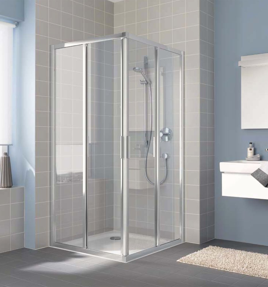 CADA XS CK E2R 12020 VPK 2-х ств.раздвиж. дверь для комбинации со второй дверью 1185-1210/2000, крепление справа, стекло прозр. ESG Clean