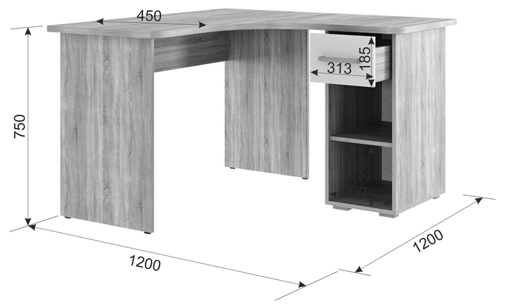 Стол письменный Лайт 1