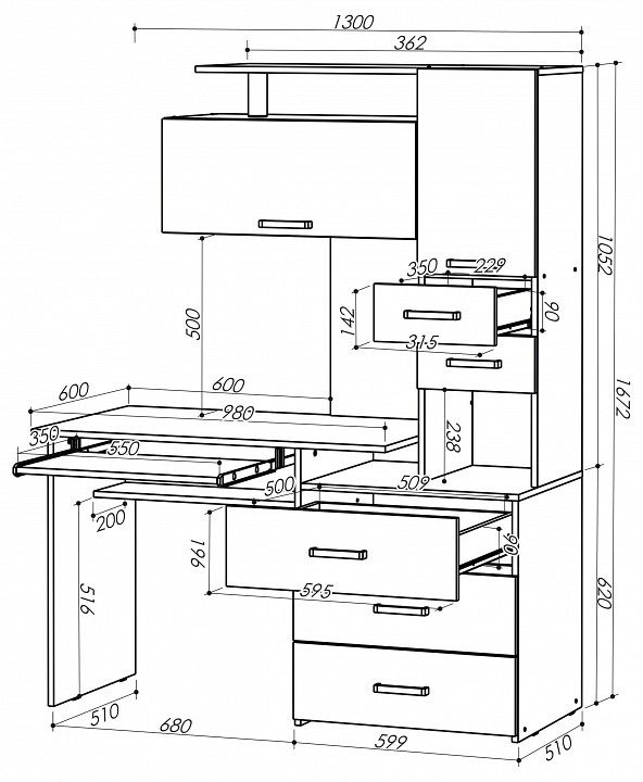Стол компьютерный Джаз 17