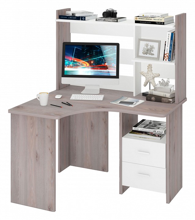 Стол компьютерный Домино Лайт СКЛ-Угл120+НКЛ-120